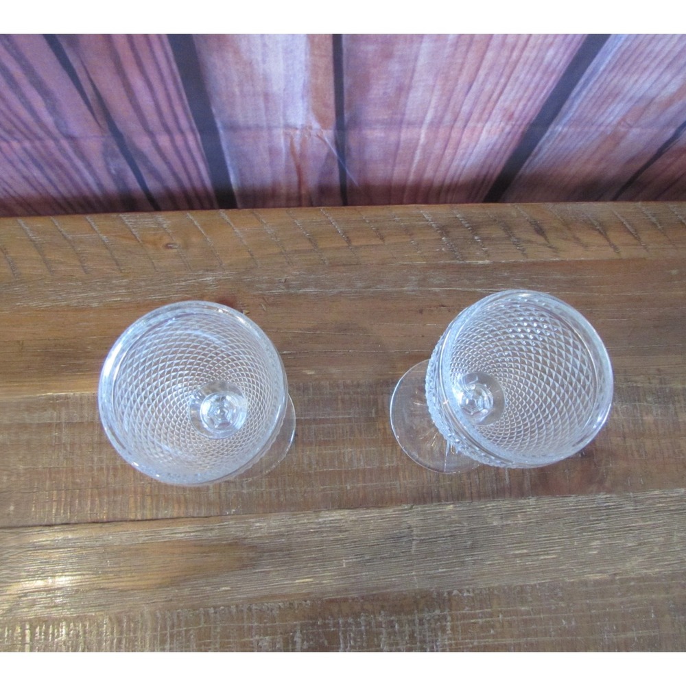 Vista Alegre Bicos Clear Glass White Wine Goblets Set of 2 Gothic Halloween - Picture 4 of 5